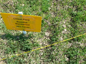 Chisel plow with 36% residue remaining