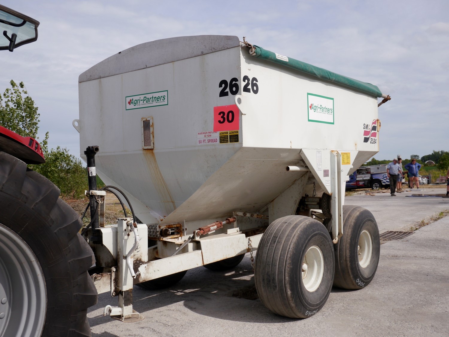 Unit D30 SMC 2584 Tandem Dry Fertilizer Spinner Spreader w 18L Bias