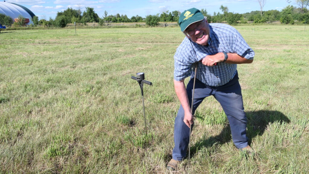 Using tile probes and compaction meters to find compacted soils.