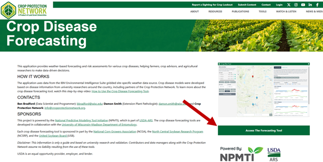 Crop Disease Forecasting Information