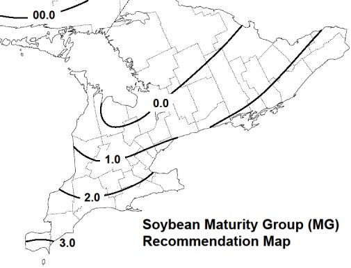 Soybean Maturity Group (MG) Recommendation Map